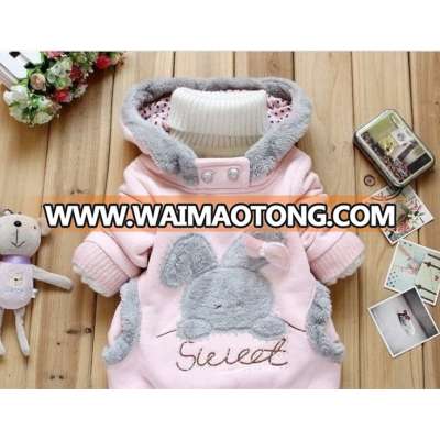 Girls Cartoon Hooded Jacket Fashion Rabbit Coat