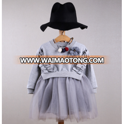 childrens boutique clothing winterfall 2015 flower girl tutu dress fashion kid dress