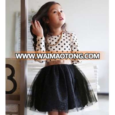 Girls Bow tie dress long sleeve winter dress