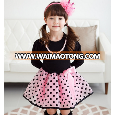 kids wholesale winter clothes longsleeve winter party dress for girls