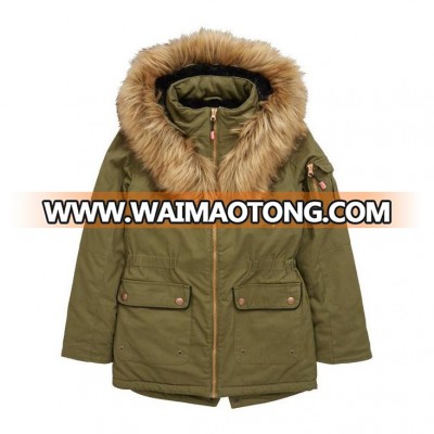 children jacket winter designs Girls Khaki Parka coat