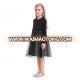 Fashion Kids Party Wear Dress Children Long Sleeve Embroidery Girl Dress